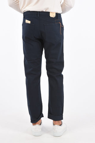 Mid-rise waist belt loops trousers