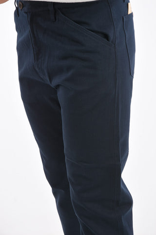 Mid-rise waist belt loops trousers