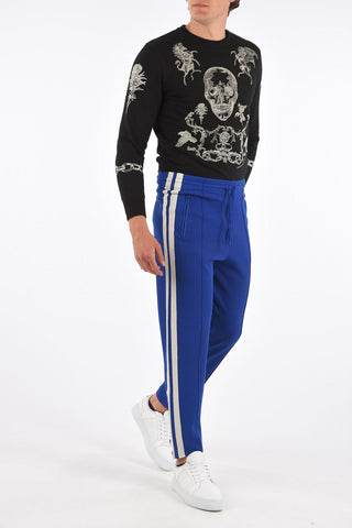 pantalone piping DERRING con zip alla caviglia