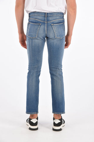 19cm Mid-rise waist straight fit jeans
