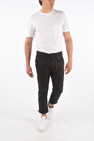nylon pants with ankle zip