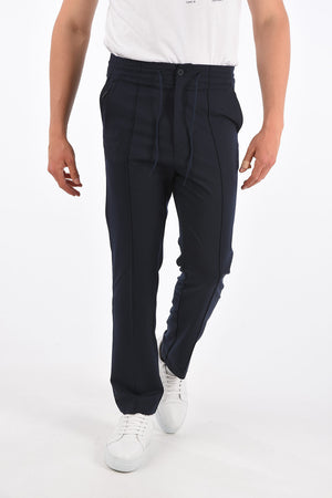 ADIDAS drawstring waist straight pants