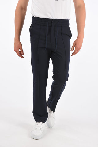 ADIDAS drawstring waist straight pants