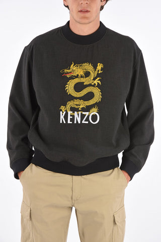 embroidered crew-neck sweatshirt