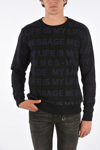 printed crew-neck sweatshirt