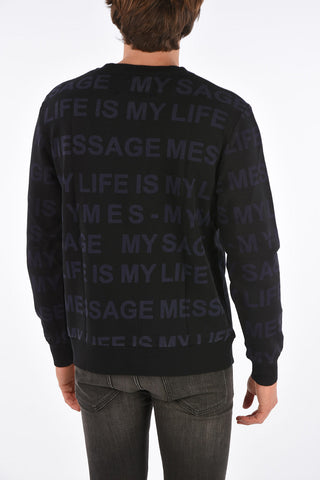 printed crew-neck sweatshirt
