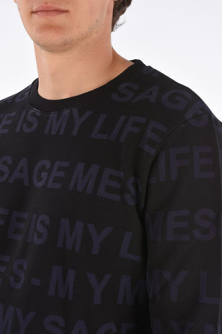 printed crew-neck sweatshirt