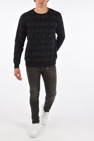 printed crew-neck sweatshirt
