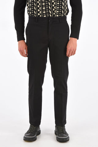 cuffed hem stretch cotton JOVI trousers