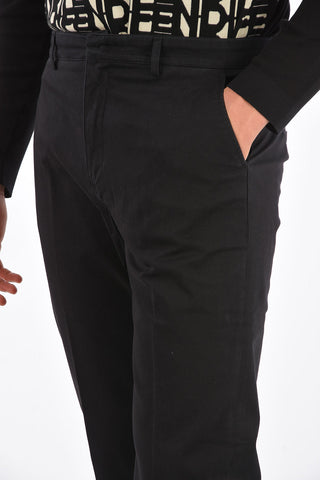 cuffed hem stretch cotton JOVI trousers