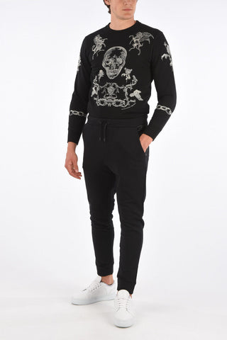 pantalone jogger con coulisse in vita