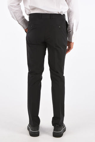 regular fit double pleat trousers