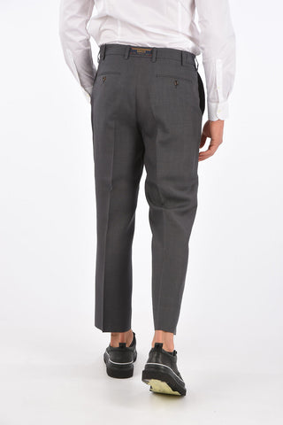 MAISON DE L’AMOUR Mid-rise waist belt loops trousers