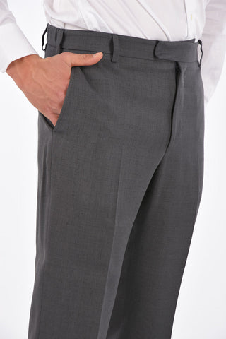 MAISON DE L’AMOUR Mid-rise waist belt loops trousers