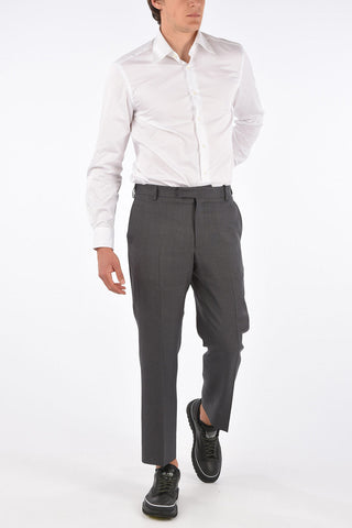 MAISON DE L’AMOUR Mid-rise waist belt loops trousers