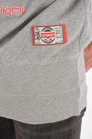 embroidered oversize fit sweatshirt