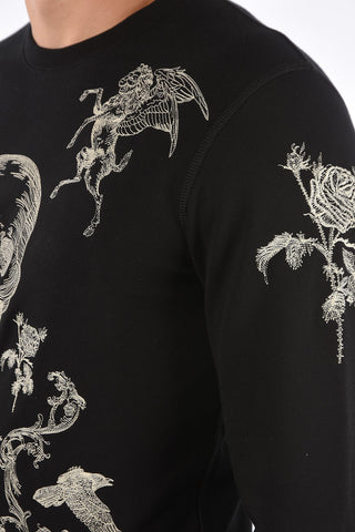 embroidered crew-neck sweatshirt