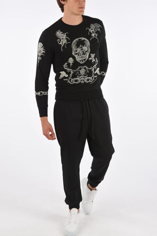 embroidered crew-neck sweatshirt