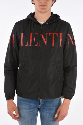 Nylon hooded outerwear