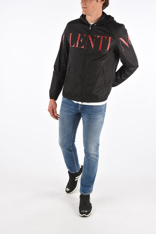 Nylon hooded outerwear