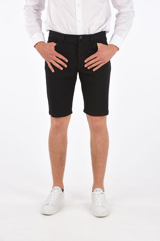 shorts in denim a vita regolare