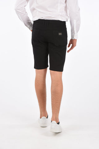 shorts in denim a vita regolare
