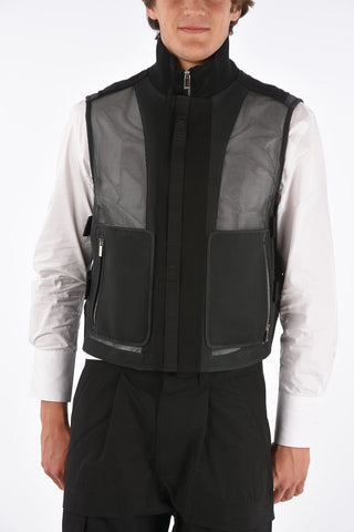 sleeveless mesh jacket