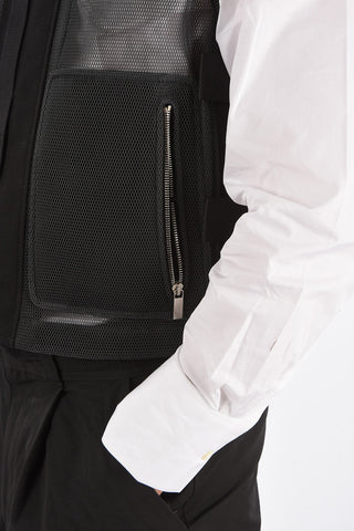 sleeveless mesh jacket