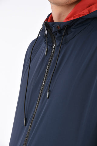 hooded reversible jacket