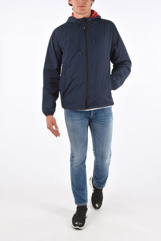 hooded reversible jacket