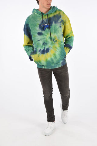 tie dye effect hoodie sweatshirt