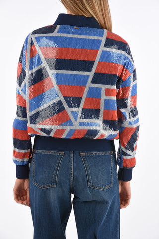 Sequined Two Tone Bomber