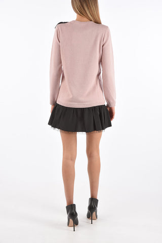 Mini Dress in Maglia con Fiocco