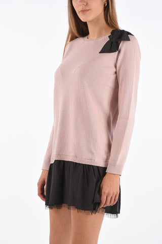 Mini Dress in Maglia con Fiocco