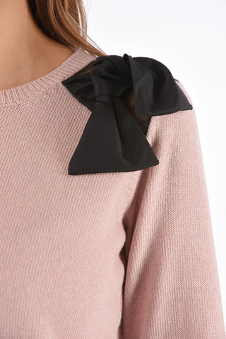 Mini Dress in Maglia con Fiocco