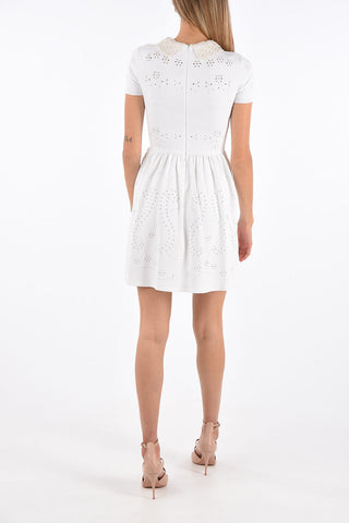 GARAVANI Embroidered Short Sleeve Mini Dress