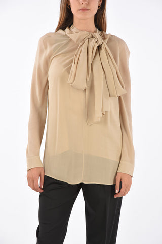 Blusa Tie Neck con Canottiera 