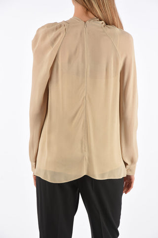 Blusa Tie Neck con Canottiera 