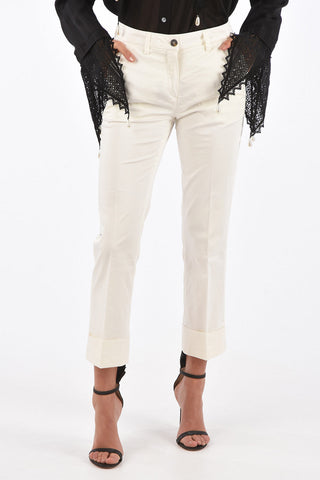 Cuffed Hem Cropped Pants