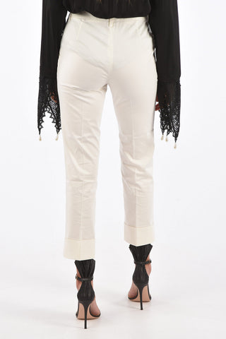 Cuffed Hem Cropped Pants