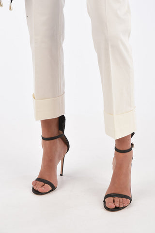 Cuffed Hem Cropped Pants