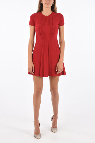 Short Sleeve Accordion Mini Dress
