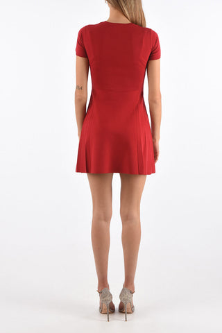 Short Sleeve Accordion Mini Dress