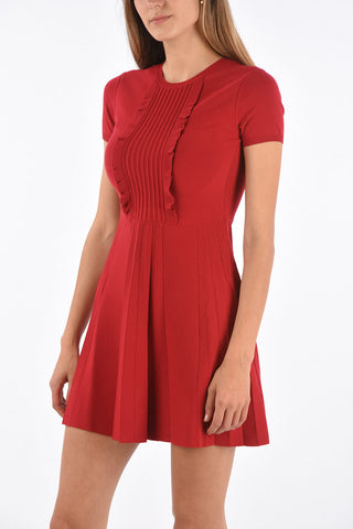 Short Sleeve Accordion Mini Dress