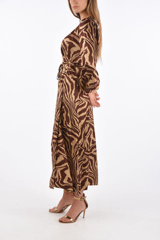 Vestito Kimono Midi in Seta Stretch