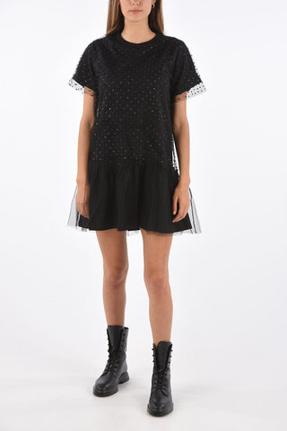 Mini Dress in Tulle con Pailettes