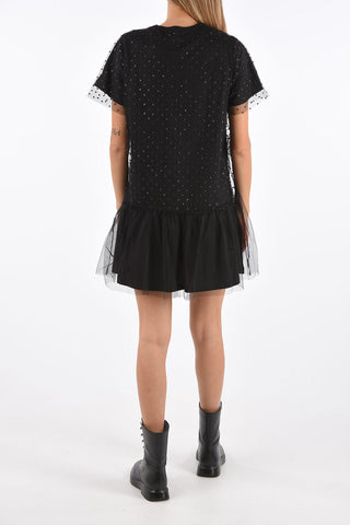 Mini Dress in Tulle con Pailettes