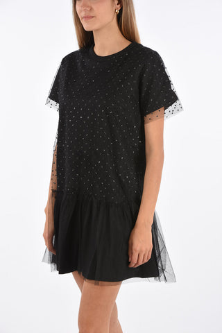 Mini Dress in Tulle con Pailettes