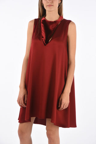 GARAVANI Satin Draped Dress