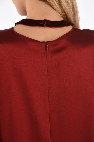 GARAVANI Satin Draped Dress